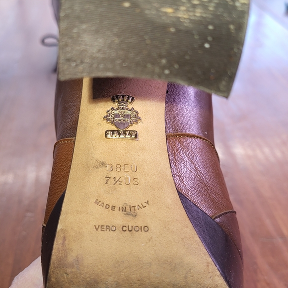 Bally Leather Platform Lace-Up Over the Knee Boots 7.5 - Picture 2 of 14